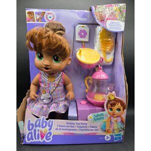 Baby Alive Bubbly Tea Party Sophia Sparkle Doll Set With Accessories For Ages 3+